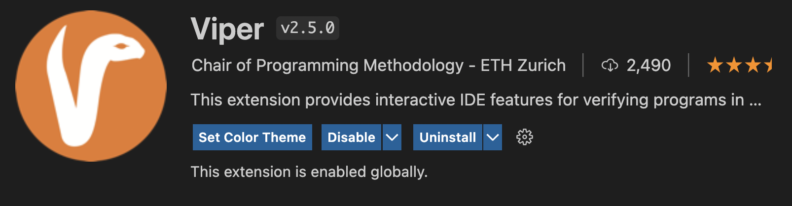 Viper IDE extension